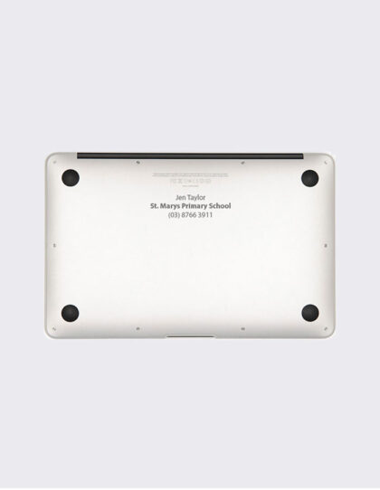 macbook air with personal laser engraving