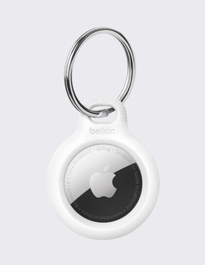Belkin Secure Holder with Key Ring for AirTag - White