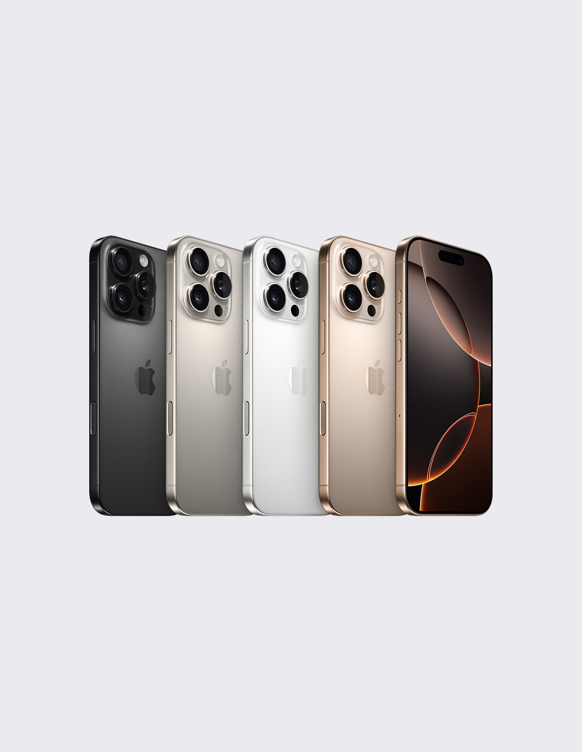 iPhone 16 Pro Family showing all colour